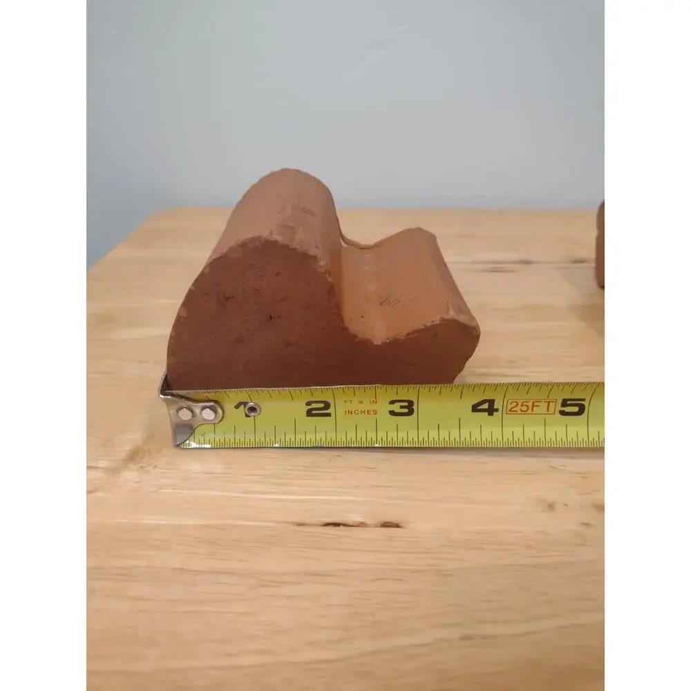 Set of 3 TERRA Cotta Large Pot Feet Clay Risers Deroma from Italy Planter Feet - Picture 8 of 9